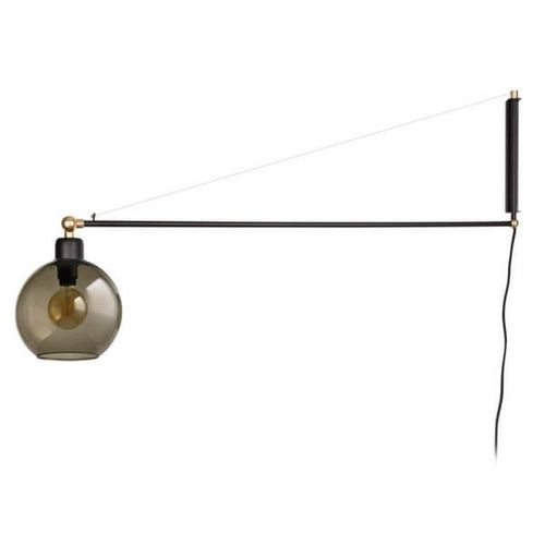 Kinkiet LAMPA ścienna CRANE 9374 Nowodvorski industrialna OPRAWA na wysięgniku szklana kula ball loft przydymiona na Arena.pl