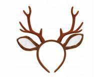 OPASKA ROGI Z USZAMI JELONEK RENIFERA RUDOLF BOŻE NARODZENIE ŚWIĘTA