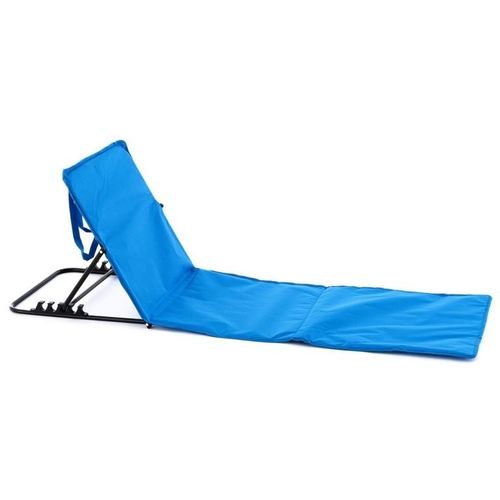 Regulowana mata plażowa z oparciem - niebieska na Arena.pl