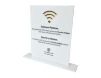 Tabliczka 18x23 cm z plexi z nadrukiem UV i złotymi elementami