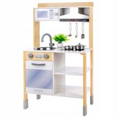 DREWNIANA KUCHNIA DLA DZIECI KINDERPLAY INTERAKTYWNY OKAP AKCESORIA 100cm