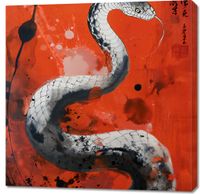 Obraz 90x90cm Smoczy Oddech Węża