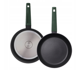 PATELNIA NON-STICK CZARNA ZIELONA RĄCZKA 20 CM