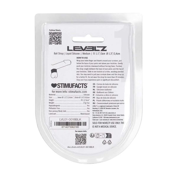 Liquid Silicone Ball Strap - M - 34Mm - Black zdjęcie 3