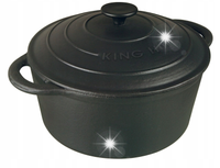 GARNEK ŻELIWNY 22cm 2,4L KINGHOFF INDUKCJA GAZ
