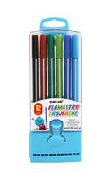 flamastry trójkątne w plastikowym pudełku 12 kolorów fun&joy