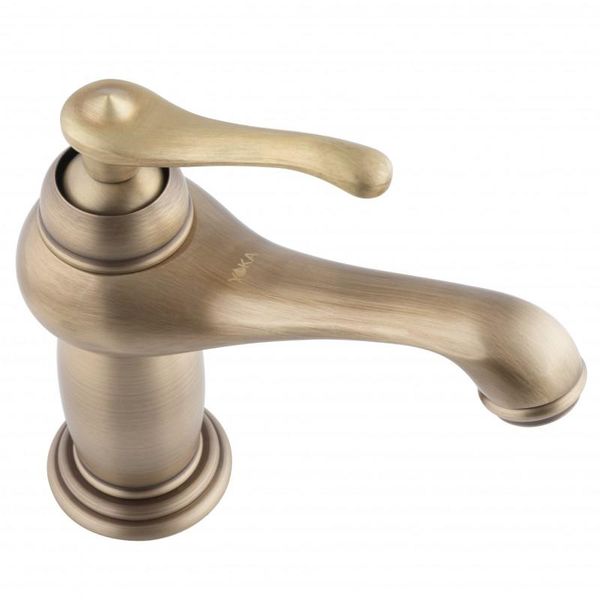 Bateria umywalkowa stojąca retro kran złota zdjęcie 6