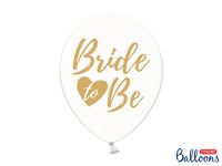 Balony Bride To Be na wieczór panieński, złoty napis