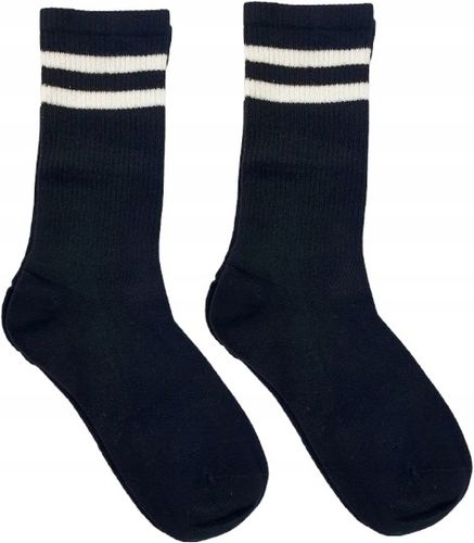 5x MŁODZIEŻOWE SPORTOWE WYSOKIE SKARPETY OLDSCHOOL W PASKI STYLOWE WZORY na Arena.pl