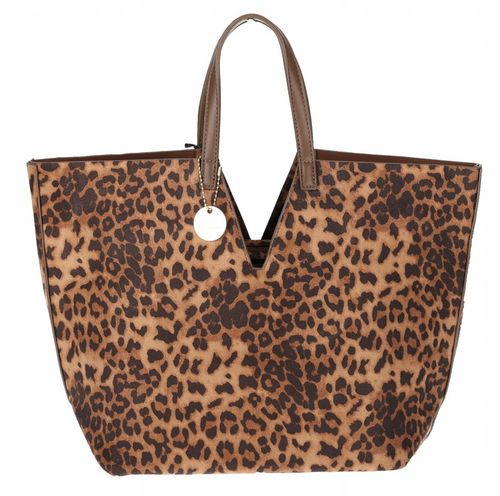 Torebka Damska Panterka Kuferek Shopper Tommasini Modna Duża 3658 Brązowa na Arena.pl