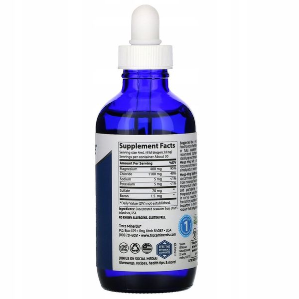 Trace Minerals Research Mega-Mag 400 mg - 118 ml zdjęcie 2