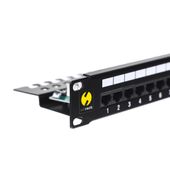Patch panel 19'' Netrack 24-porty kat. 5e UTP, z półką