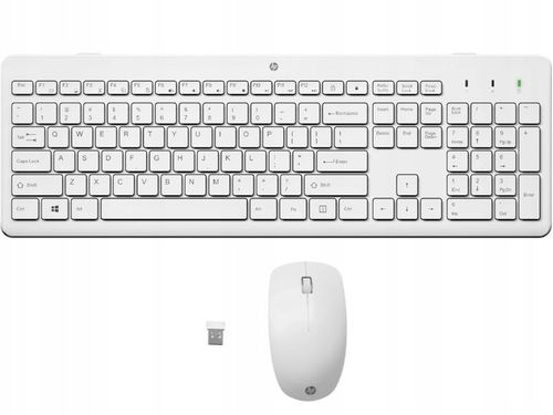 Zestaw Mysz Klawiatura Bezprzewodowa HP 230 bateria 16msc biały (3L1F0AA) na Arena.pl