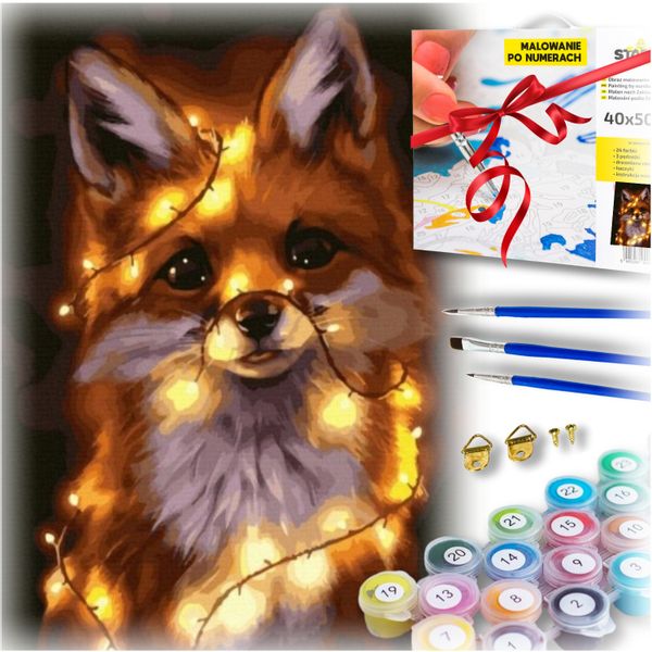 Zestaw do malowania po numerach - lisek zdjęcie 1