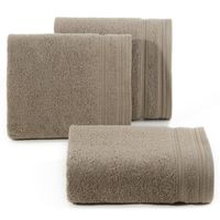 Ręcznik 70X140 cm beżowy bawełna pasy 500 g/m² elegancki