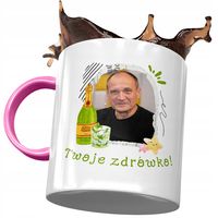 Kubek Różowy Paweł Kukiz Kukiz 15 Na Prezent Z Nadrukiem Ze Zdjęciem