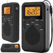 MINI RADIO FM PRZENOŚNE TURYSTYCZNE PODRĘCZNE KIESZONKOWE NA BATERIE