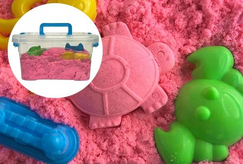 ZESTAW PIASEK KINETYCZNY 2kg + BASEN PIASKOWNICA FOREMKI WALIZKA 18 elem na Arena.pl