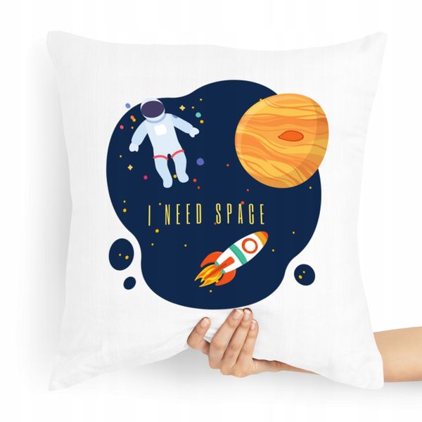 Poduszka Prezent Dla Córki Syna Dziecka Need Space Z Nadrukiem Ze Zdjęciem zdjęcie 1