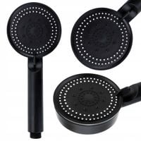 Słuchawka Prysznicowa Natryskowa Do Prysznica Wanny 5 Trybów Okrągła Czarna