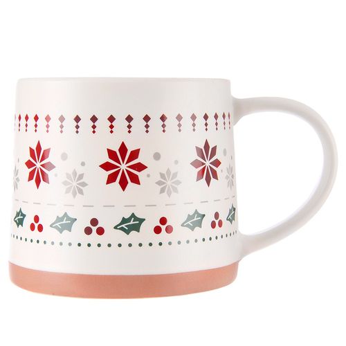 Kubek Porcelanowy do Kawy Herbaty Ziół Napojów Zimowy Świąteczny 380 ml na Arena.pl