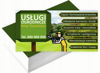 Wizytówki firmowe 100szt SZEREG WZORÓW do wyboru USŁUGI OGRODNICZE