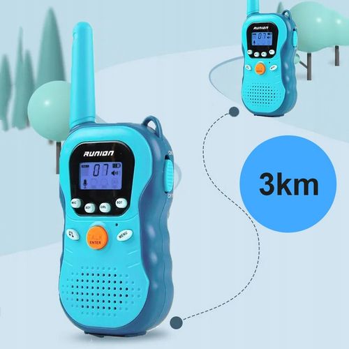 WALKIE TALKIE KRÓTKOFALÓWKI dla dzieci DUŻY ZASIĘG 3km LCD ZESTAW Łoki Toki na Arena.pl