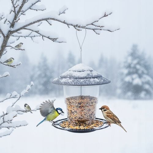 KARMNIK DLA PTAKÓW NA ZIARNO SŁONECZNIK ZBOŻE KARMĘ POKARM WISZĄCY na Arena.pl