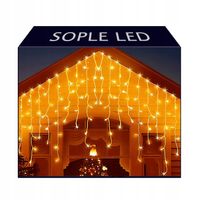 SOPLE 500 LED LAMPKI KURTYNA ŚWIETLNA Girlanda zewnętrzne BIAŁY CIEPŁY