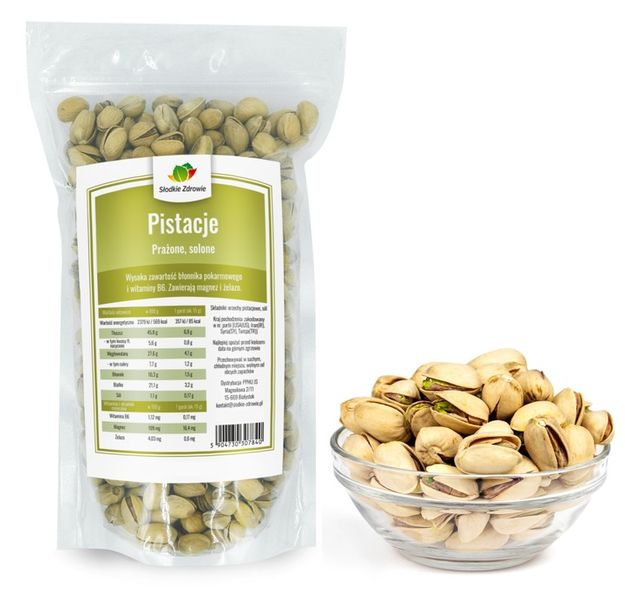 PISTACJE SOLONE 1kg PRAŻONE NATURALNE witamina B6 zdjęcie 1