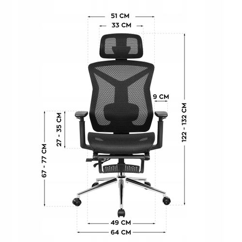 Fotel ergonomiczny Huzaro Expert 5.7 Black na Arena.pl