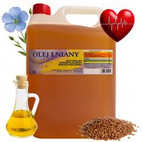 OLEJ LNIANY BUDWIG TŁOCZONY NA ZIMNO OMEGA 3 Witaminy 5L Eurolen