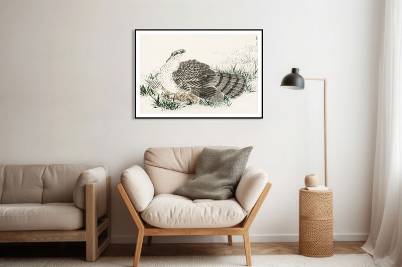 Plakat 35x25cm  Hawk-Eagle, Kashu Japoński Vintage do Salonu zdjęcie 8