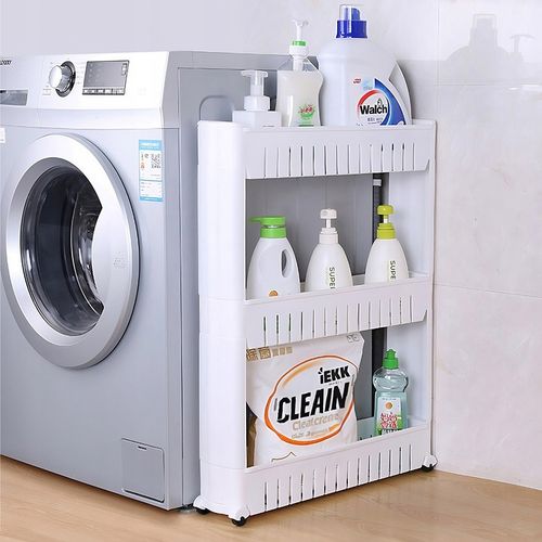 PÓŁKA ŁAZIENKOWA KUCHENNA REGAŁ NA KÓŁKACH MOBILNA 3 PÓŁKI SZAFKA na Arena.pl