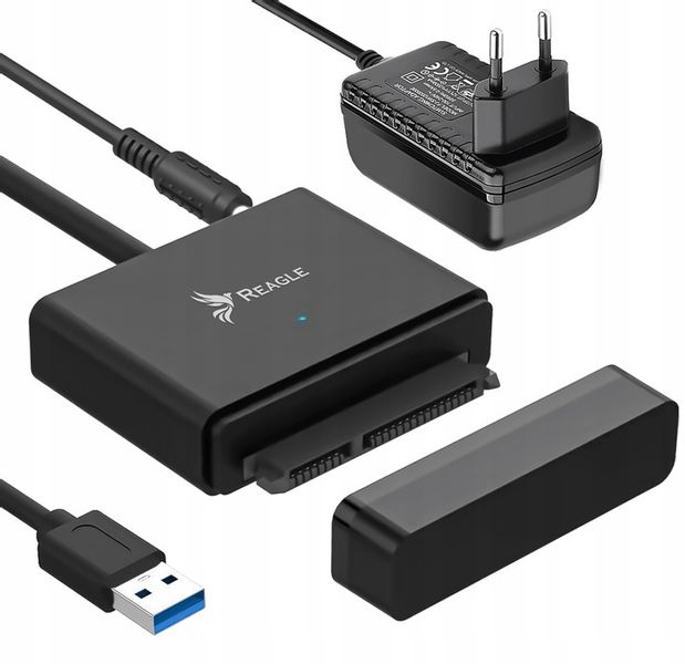 Adapter na dysk USB 3.1 Reagle SATA 3,5" 2,5" HDD SSD do 12TB Zasilacz 24W zdjęcie 10