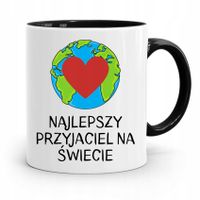 Kubek Czarny Dla Przyjaciela Najlepszy Na Świecie Z Nadrukiem Ze Zdjęciem