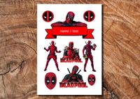 Wydruk cukrowy na tort A4 Deadpool DIY