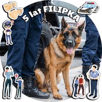 OPŁATEK NA TORT 20CM - POLICJA POLICJANT MUNDUR + IMIĘ + ! 15CM 18CM