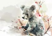 Plakat 66,5x46,5cm Akwarelowa Koala