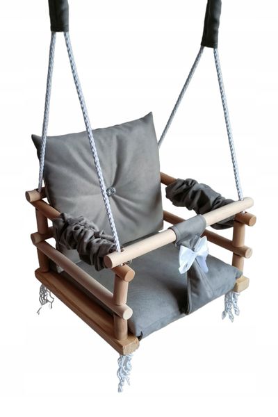 HUŚTAWKA 3w1 DLA DZIECI SZARY DOM POKOJOWA OGRÓD zdjęcie 1