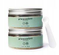 PlaqueOff 2 x 60 g – Suplement z alg na kamień nazębny pies / kot PLAQUE