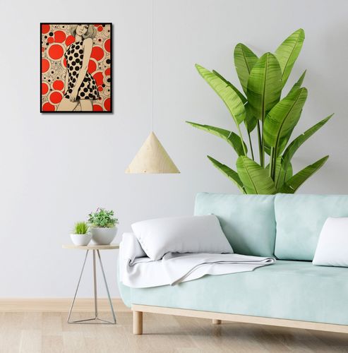 Plakat 40x50cm Czerwone Kropki na Arena.pl