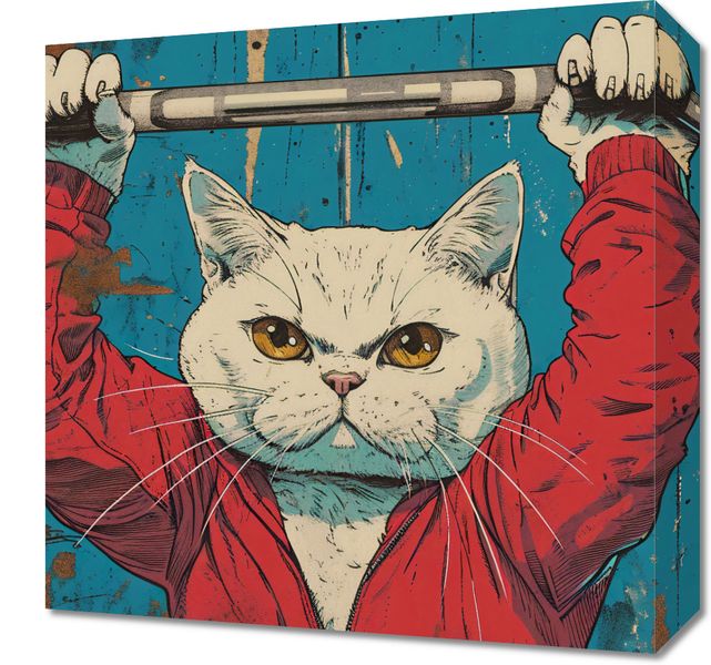 Obraz 40x40cm Mistrz Ciężarów zdjęcie 1