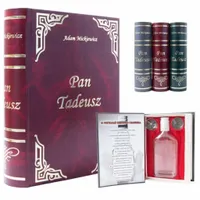 Książka na alkohol PAN TADEUSZ Zabawne gadżety na prezent + butelka szklana