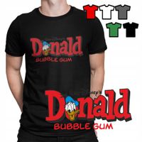 KOSZULKA T-SHIRT MĘSKI WYBÓR - DONALD BUBBLE GUM LOGO - XS