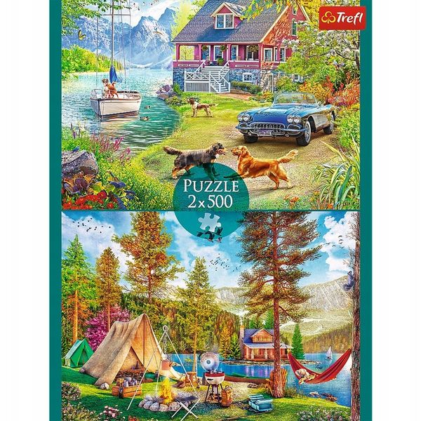 PUZZLE 2 X 500 LETNI RELAX TREFL zdjęcie 4