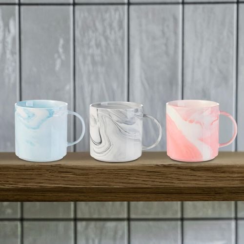 Kubek 350 ml szary marmur z Twoim nadrukiem na Arena.pl