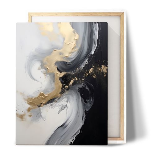 Obraz Ścienny Czarno-Biały MARMUR Nowoczesna Abstrakcja 30cm x 20cm na Arena.pl