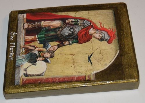 Ikona Święty Florian patron strażaków, hutników i koksowników, kominiarzy na Arena.pl