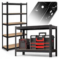 REGAŁ METALOWY MAGAZYNOWY WARSZTATOWY 5x175KG 180x90x40CM MALOWANY